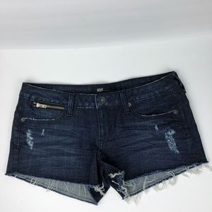 SDF | Dark Wash Distressed Denim Shorts